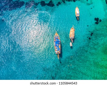 Drone view to the Aegean sea  - Shutterstock ID 1105844543