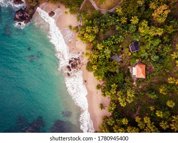 Drone view of beach and house - Powered by Shutterstock