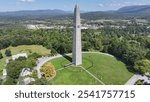 Drone view of Bennington Battle Monument in Vermont