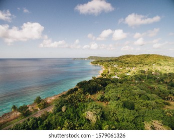 Drone View From Carribean Island