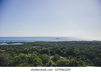 Drone View From Carribean Island