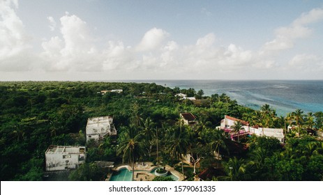 Drone View From Carribean Island