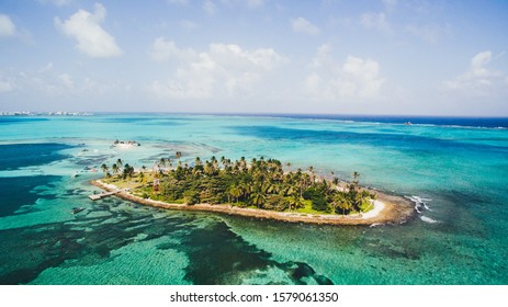 Drone View From Carribean Island