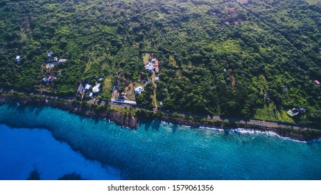 Drone View From Carribean Island