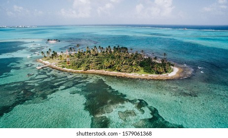 Drone View From Carribean Island