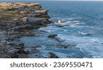 drone view of the cliffs at maroubra beach