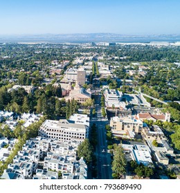 Drone View Of  Downtown Mountain View In California