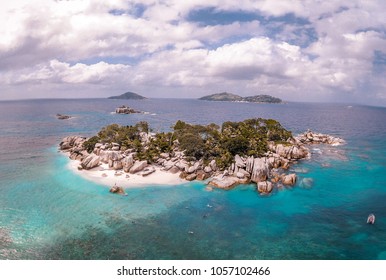 Drone View Island Seychelles , Coco Island Seychelles