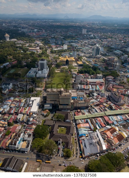 Drone View Kuching Sarawak River Stock Photo (Edit Now) 1378327508