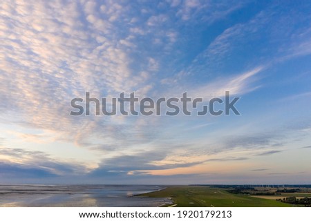 Similar – Foto Bild Seascape | Abendstimmung am Meer in Pastell