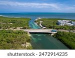 Drone view of Punta Nizuc  estuary in Cancun