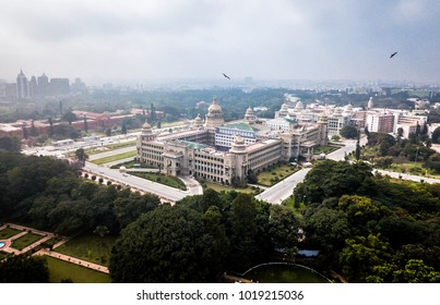 Drone View Of Raj Bhavan In Bangalore India