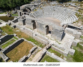 Drone View At The Roman Archaeological Site Of Butrinto On Albania