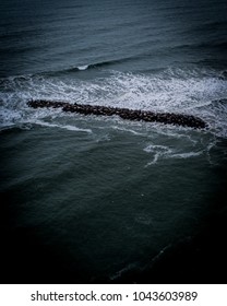 Drone View Of Rudee Inlet In Virginia Beach, Virginia