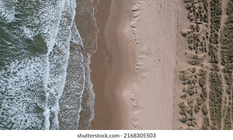 Drone View Of Sandbanks Beach