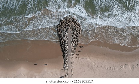 Drone View Of Sandbanks Beach