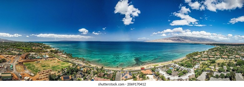 Drone View Of Sugar Beach On Kihei, Maui Hawaii Aerial