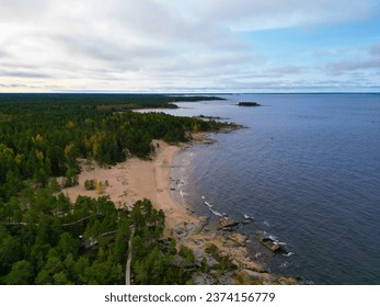 Droneview of the Finnish coastline