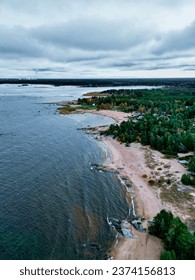 Droneview of the Finnish coastline