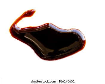 A Drop Of Balsamic Vinegar Isolated On White Background