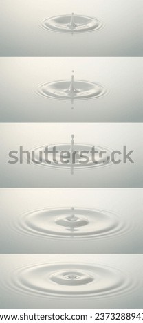 Drop of Milk Falling into Milk
