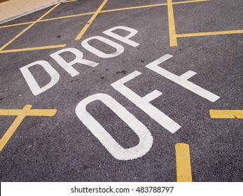 Drop off point at at UK healthcare centre, provided for non-driving visitors with limited mobility arriving by car, allowing the car to then be driven off to a convenient parking place.