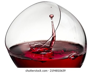 Drop In A Red Wine Glass, Close Up