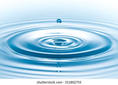 Drop Of Water On White Background