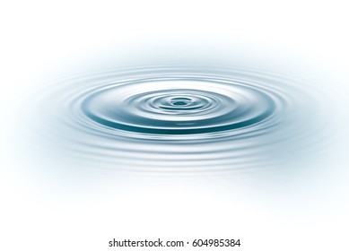 drop of water on white background - Shutterstock ID 604985384