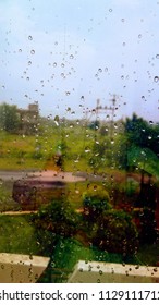 droplets on window