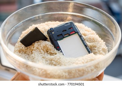 Dropped Your Phone In Water The Fix Is Rice. Wet Smartphone Repair In Rice