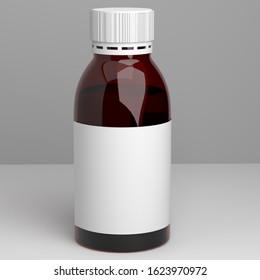 Dropper Bottle Mock-Up, dark plastic or glass container