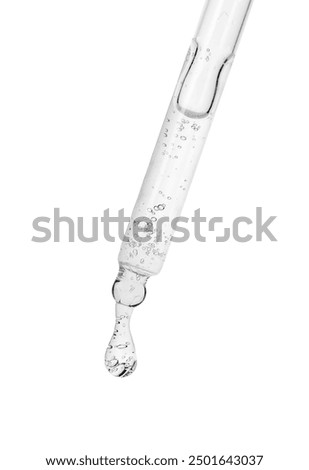 Similar – Image, Stock Photo Transparent cosmetic serum dropper on a blue background