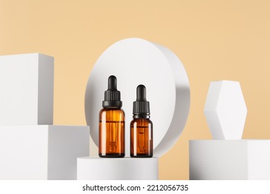 Dropper vials mock-ups, cosmetic glass containers. - Shutterstock ID 2212056735