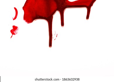 Blood Drops On White Background Stock Photo (Edit Now) 39922744