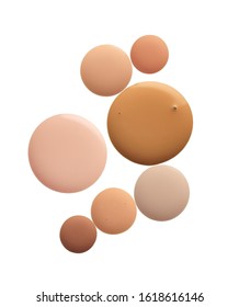 Drops Of Liquid Make-up Foundation Texture Multicolored