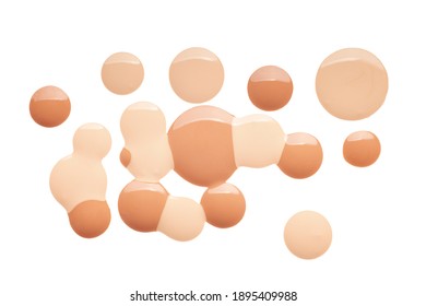 Drops Of Liquid Make-up Foundation Texture Multicolored