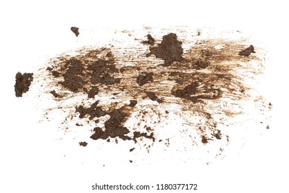drops of mud sprayed isolated on white background, with clipping path, top view - Shutterstock ID 1180377172
