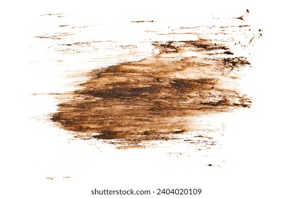 Drops of mud sprayed isolated on white background, with clipping path