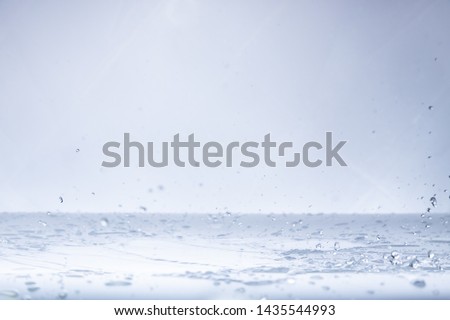 drops on white background , Droplets of water on the table for product display , Cleaning concept 