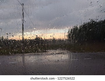 drops on the window