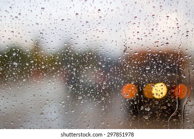 Drops on the windscreen