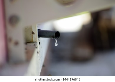 Drops Of Water Flowing Out Of The Air Conditioning Duct