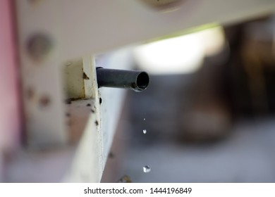 Drops Of Water Flowing Out Of The Air Conditioning Duct