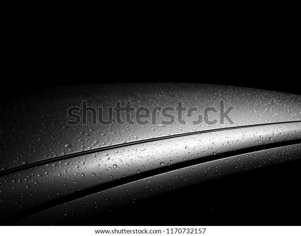 drops of water on the car\
after rain