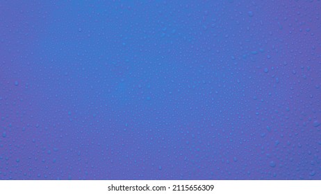 Drops of water on a lilac background. Very Peri. Copy space