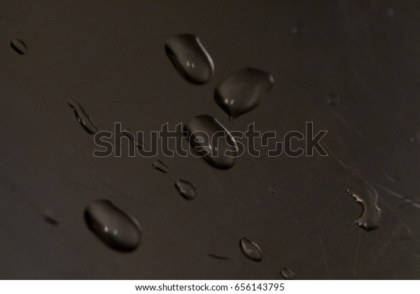 Drops of water on a metal
surface