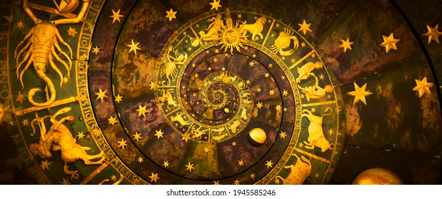 Droste effect background. Abstract design for concepts related to astrology and fantasy. - Shutterstock ID 1945585246