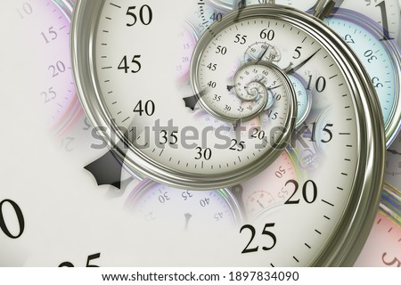 Droste effect background. Abstract design for concepts related to time, deadline and business.