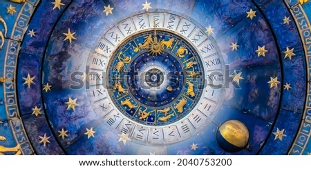 Droste effect background. Abstract design for concepts related to astrology and fantasy.